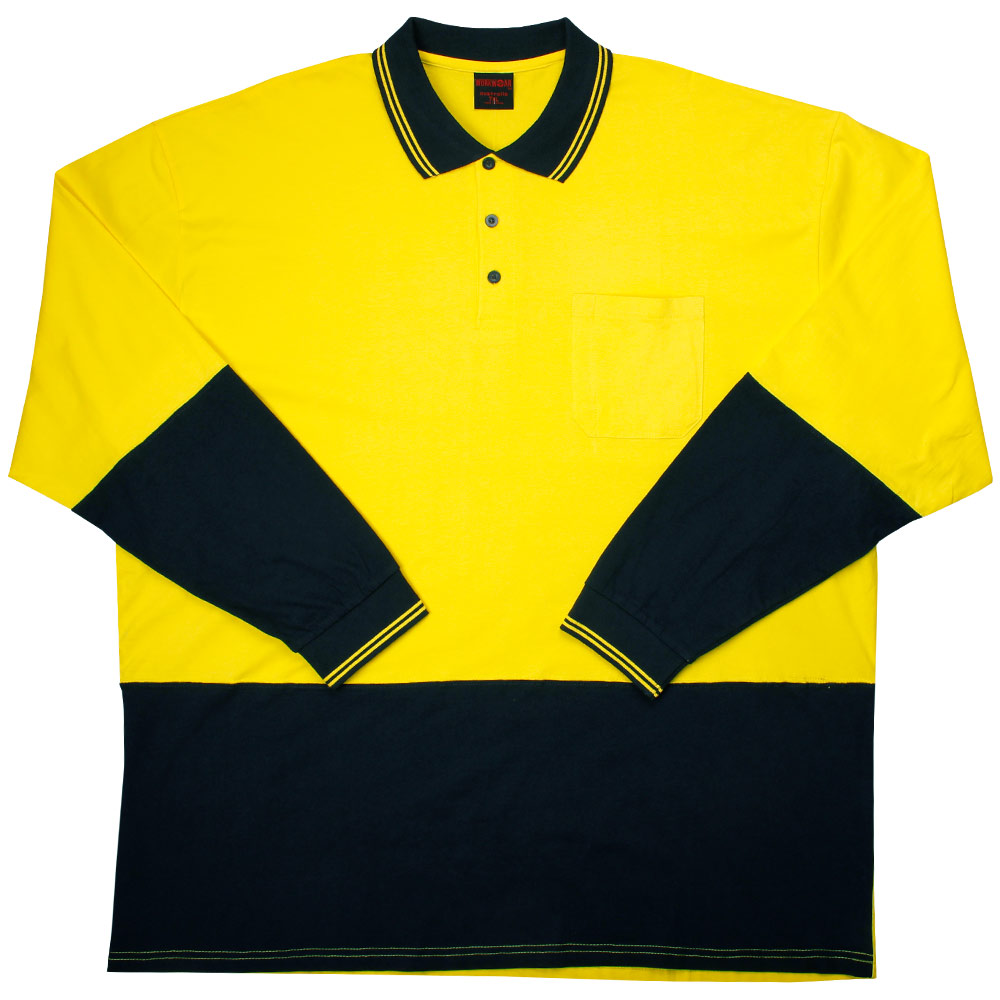 ELLUSION LONG SLEEVE HI-VIS POLO SHIRT