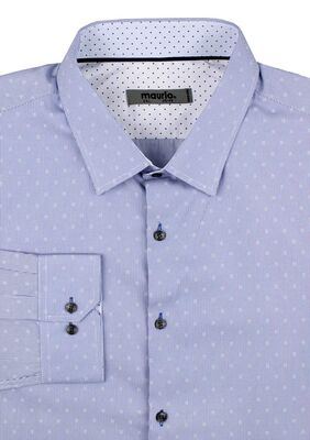 MAURIO DOT WEAVE L/S SHIRT-sale clearance-KINGSIZE BIG & TALL