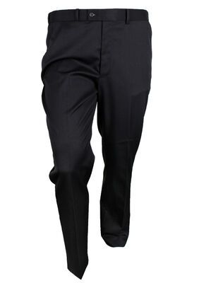 CITY CLUB POLY/WOOL FLAT FRONT TROUSER-big mens basics-KINGSIZE BIG & TALL