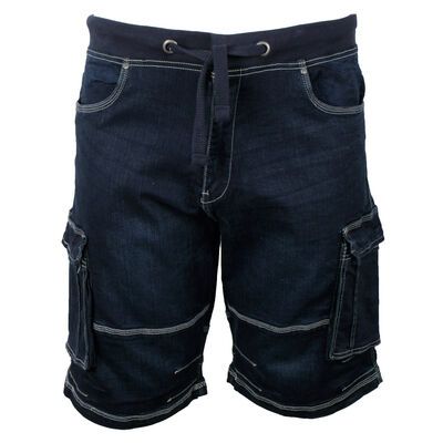 KAM DIT0 CARGO DENIM SHORT-sale clearance-KINGSIZE BIG & TALL