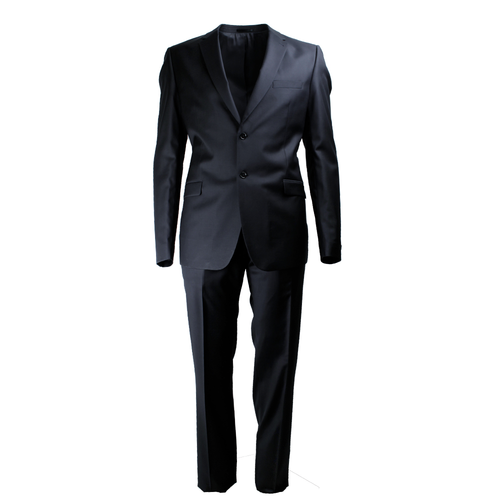 GEOFFREY BEENE PLAIN BLACK 2 PIECE SUIT