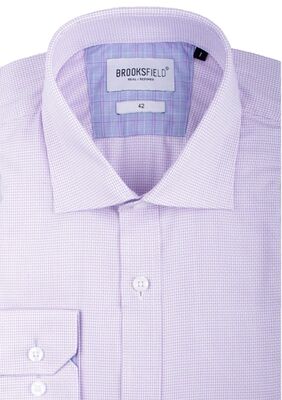 BROOKSFIELD TEX SQUARE TALL C/A L/S SHIRT-sale clearance-KINGSIZE BIG & TALL