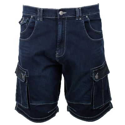 KAM IVAN CARGO DENIM SHORT-sale clearance-KINGSIZE BIG & TALL