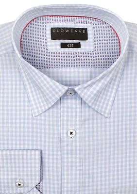 GLOWEAVE CHECK L/S TALL SHIRT-sale clearance-KINGSIZE BIG & TALL