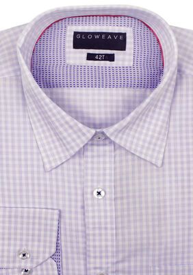 GLOWEAVE CHECK L/S TALL SHIRT-sale clearance-KINGSIZE BIG & TALL