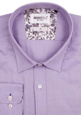 BROOKSFIELD PATTERNED TALL L/S SHIRT-sale clearance-KINGSIZE BIG & TALL