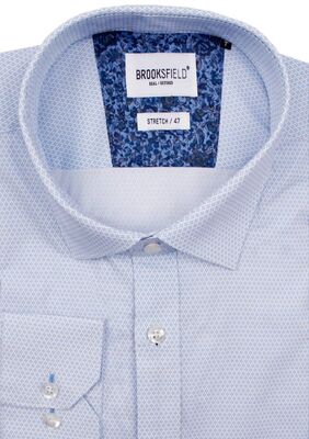 BROOKSFIELD TALL MINI DOT L/S SHIRT-tall range-KINGSIZE BIG & TALL