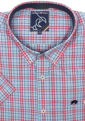 RAGING BULL CHECK S/S SHIRT-sale clearance-KINGSIZE BIG & TALL