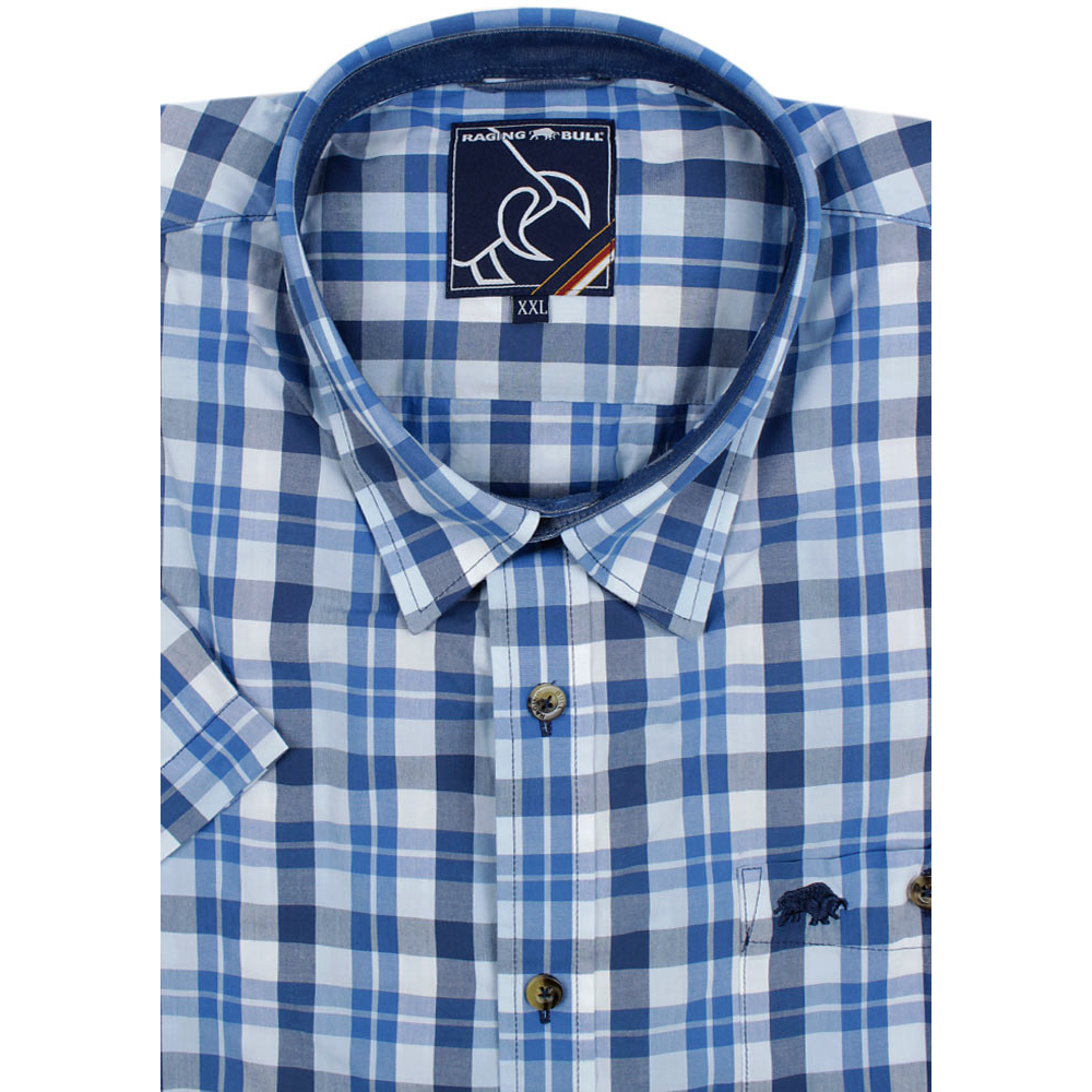 RAGING BULL OXFORD CHECK S/S SHIRT