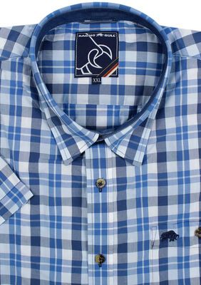 RAGING BULL OXFORD CHECK S/S SHIRT-sale clearance-KINGSIZE BIG & TALL