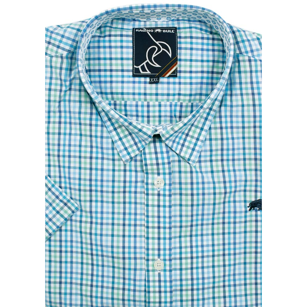 RAGING BULL GINGHAM S/S SHIRT