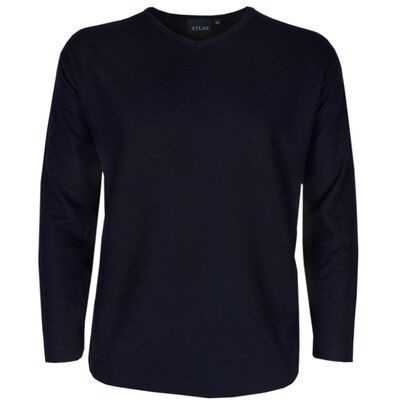 ATLAS V NECK  SWEAT TOP-sale clearance-KINGSIZE BIG & TALL