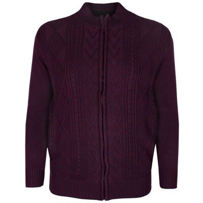 KAM FULL ZIP CARDIGAN-knitwear-KINGSIZE BIG & TALL