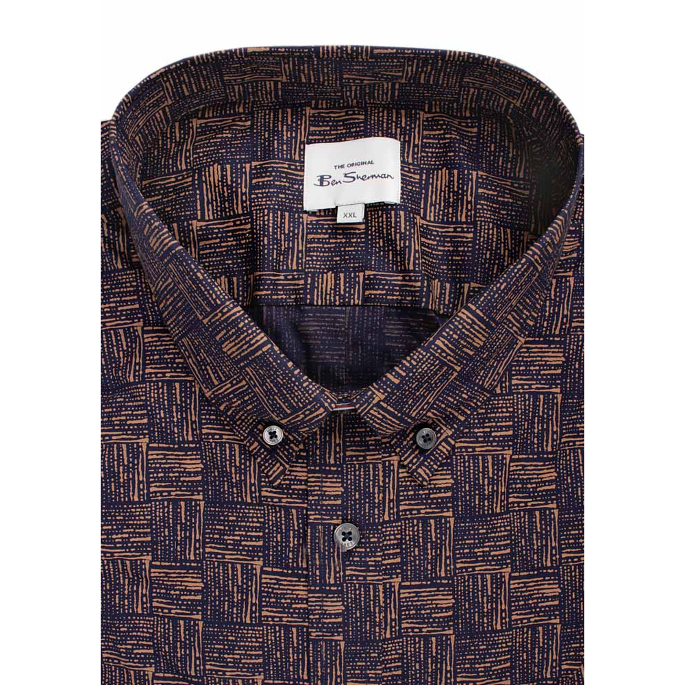 BEN SHERMAN BASKET-WEAVE S/S SHIRT