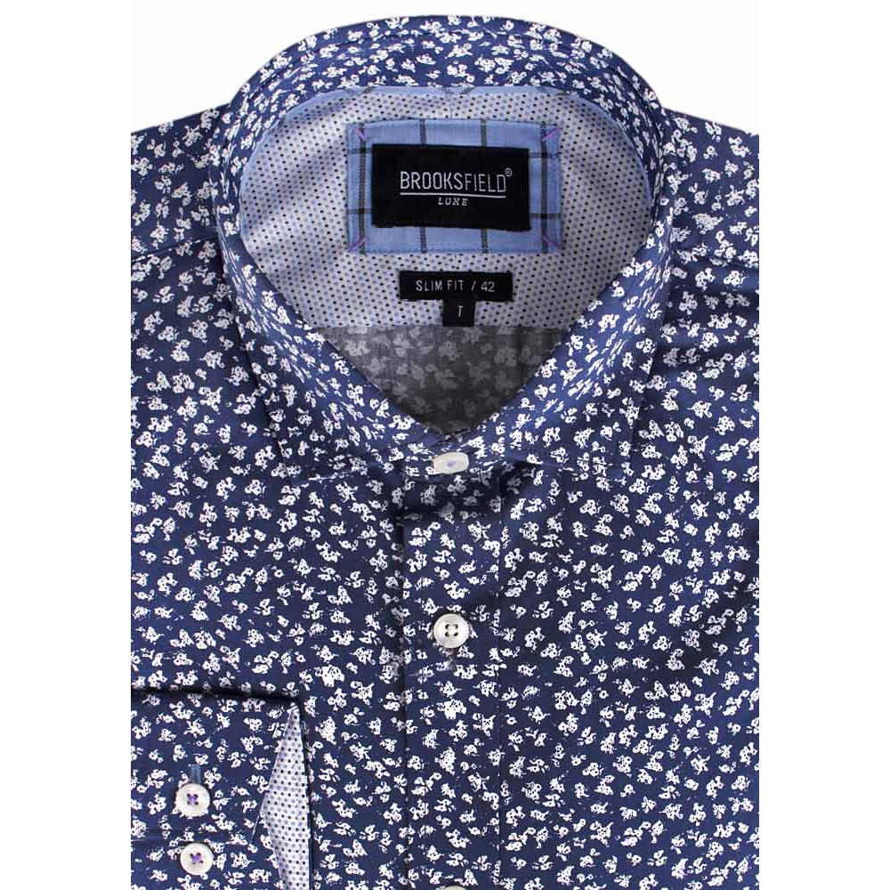 BROOKSFIELD TALL FIT FLORAL L/S SHIRT