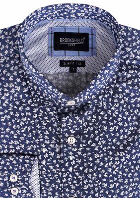 BROOKSFIELD TALL FIT FLORAL L/S SHIRT-tall range-KINGSIZE BIG & TALL