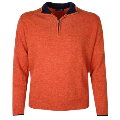 GAZMAN 1/2 ZIP LAMBSWOOL PULLOVER-sale clearance-KINGSIZE BIG & TALL