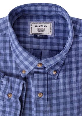 GAZMAN DOUBLE FACED L/S SHIRT-sale clearance-KINGSIZE BIG & TALL