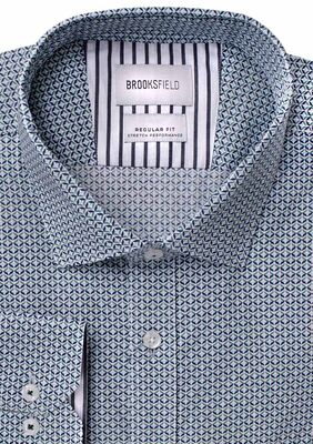 BROOKSFIELD GEOMETRIC TALL L/S SHIRT-tall range-KINGSIZE BIG & TALL