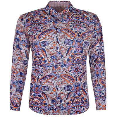 JIMMY STUART COMIC ABSTRACT L/S SHIRT -sale clearance-KINGSIZE BIG & TALL