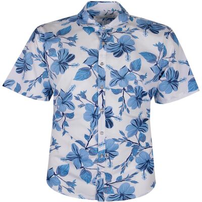 JIMMY STUART HIBISCUS S/S SHIRT -sale clearance-KINGSIZE BIG & TALL