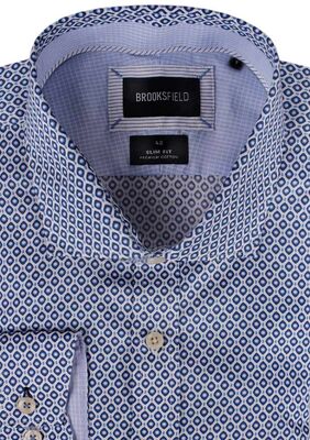 BROOKSFIELD TALL DIAMOND DOT L/S SHIRT-tall range-KINGSIZE BIG & TALL