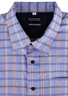 PERRONE BIG CHECK S/S SHIRT-sale clearance-KINGSIZE BIG & TALL