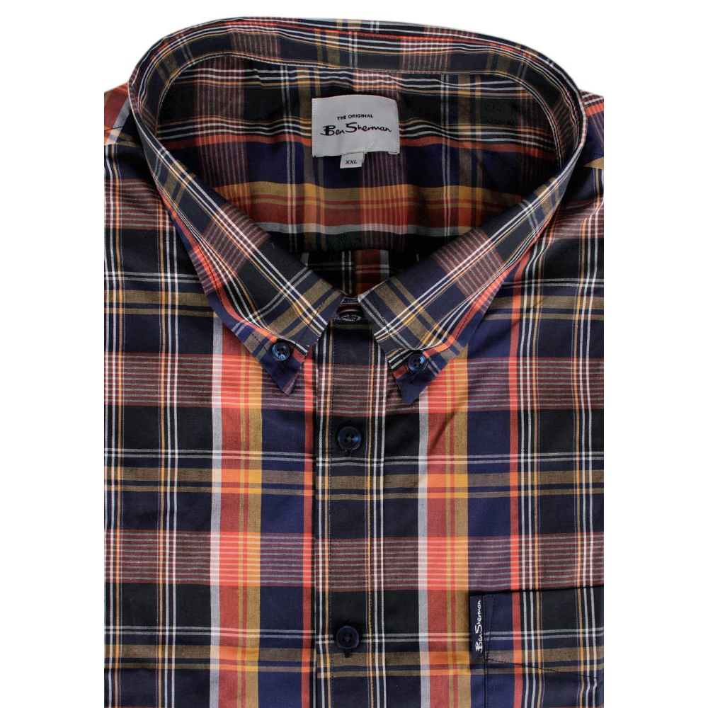 BEN SHERMAN PLAID LINEA S/S SHIRT 