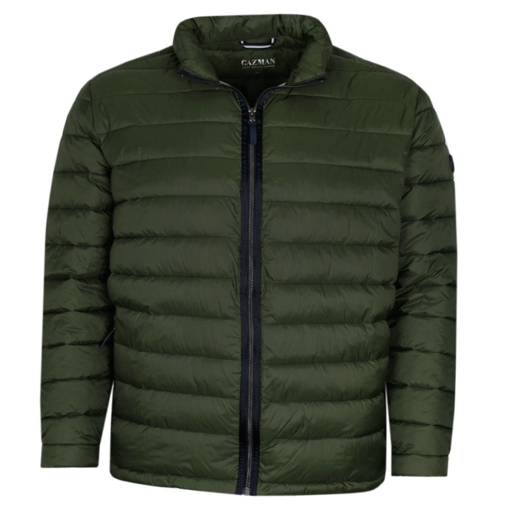 GAZMAN OLIVE LIGHTWEIGHT PUFFER JACKET