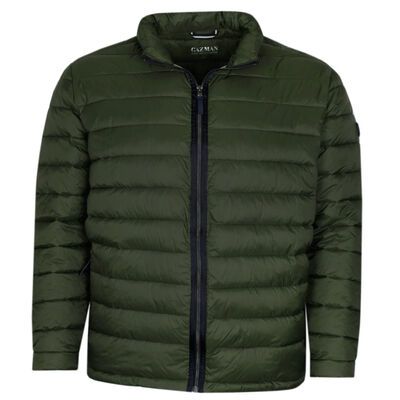 GAZMAN OLIVE LIGHTWEIGHT PUFFER JACKET-jackets-KINGSIZE BIG & TALL