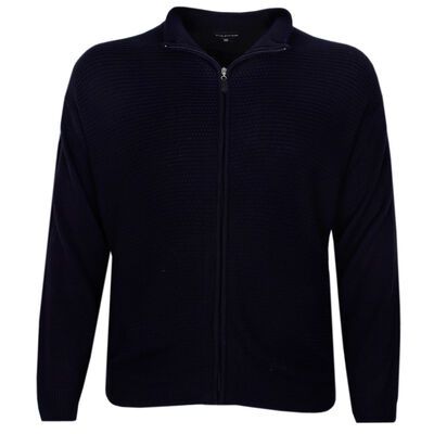 BLUE HORIZON FULL ZIP KNIT CARDIGAN-sale clearance-KINGSIZE BIG & TALL