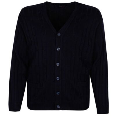 ANSETT CABLE KNIT CARDIGAN-knitwear-KINGSIZE BIG & TALL