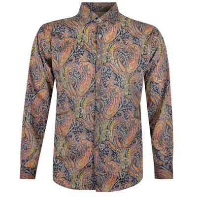 JIMMY STUART ABSTRACT SWIRL L/S SHIRT -shirts casual & business-KINGSIZE BIG & TALL