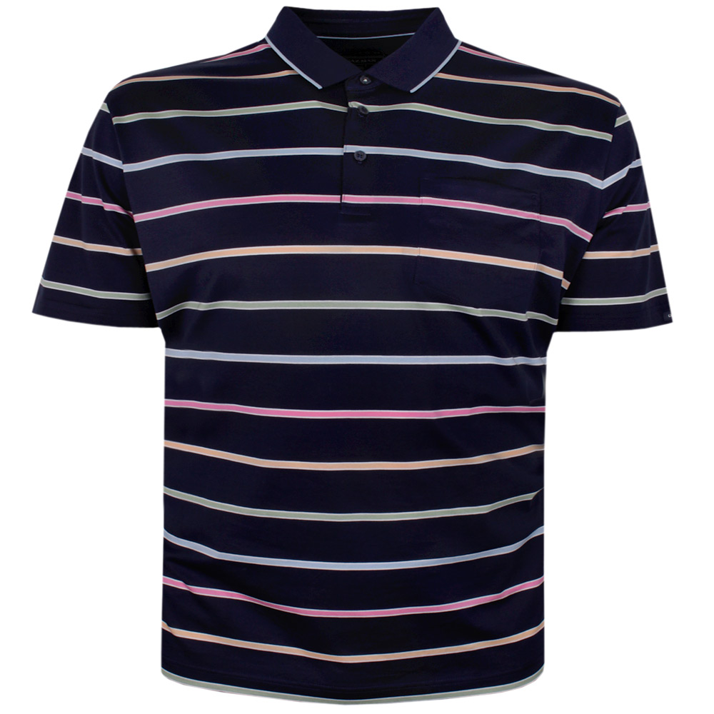 GAZMAN MULTI-COLOUR STRIPE MERCERIZED POLO