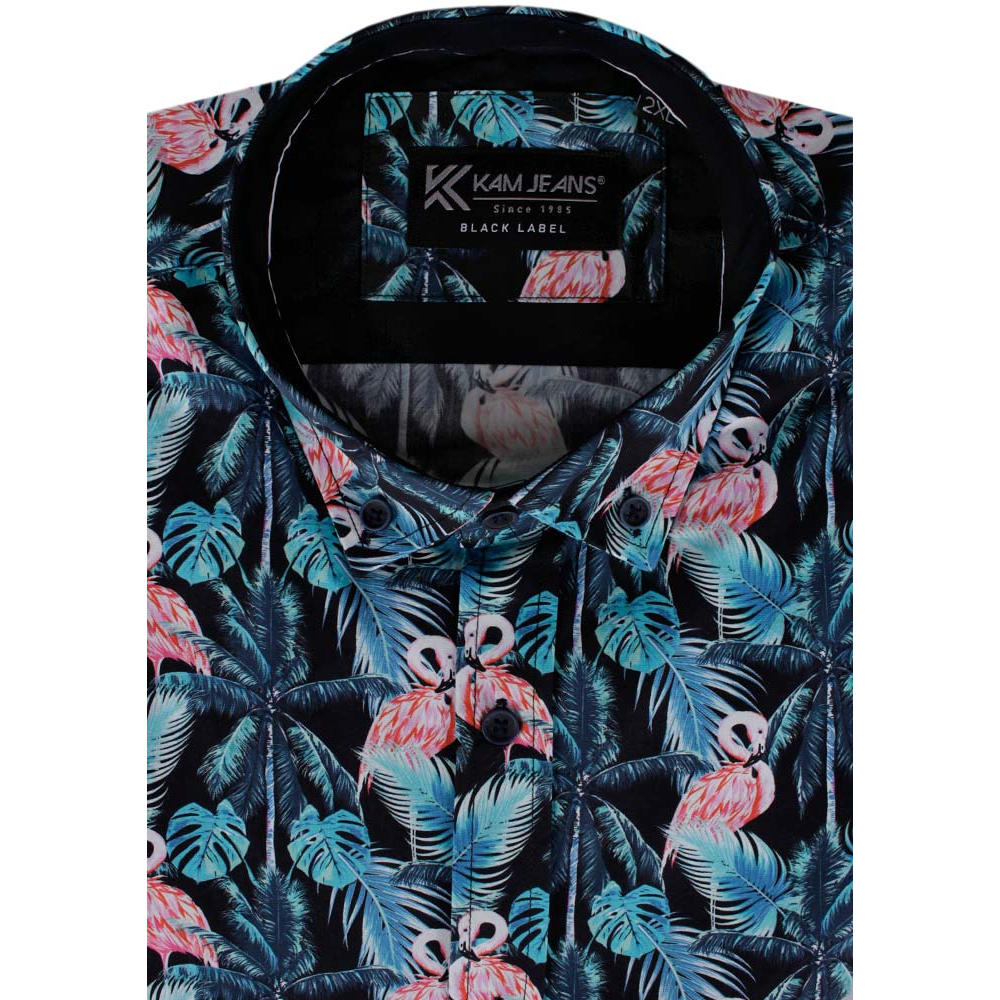 KAM PINK FLAMINGO S/S SHIRT