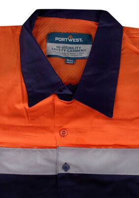 PRIME MOVER 803  HI-VIS L/S SHIRT-workwear-KINGSIZE BIG & TALL