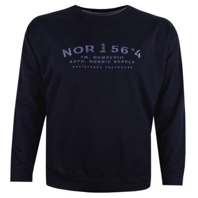 NORTH 56° NORDIC SUPPLY SWEAT TOP-fleecy tops & hoodies-KINGSIZE BIG & TALL