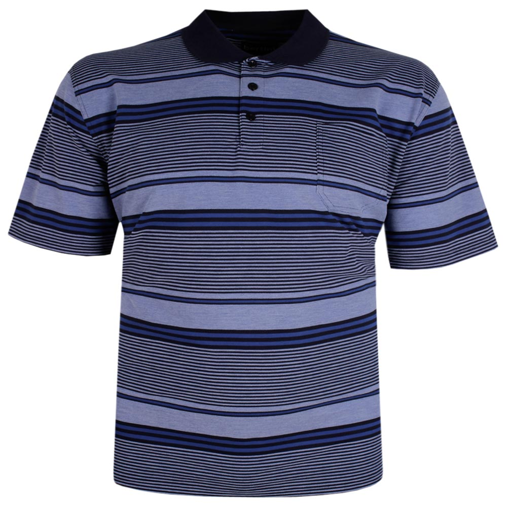 BERTINI STRIPED POCKET POLO