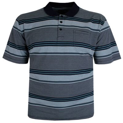 BERTINI STRIPED POCKET POLO-polos-KINGSIZE BIG & TALL