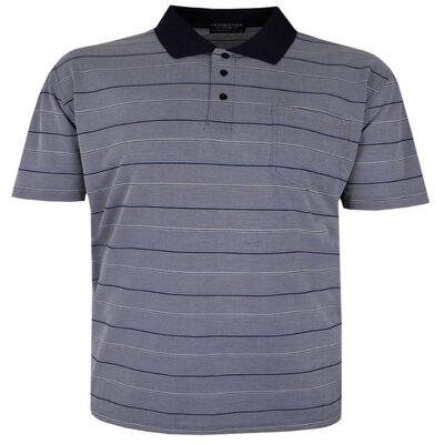 TRADEWINDS DOUBLE STRIPE POLO-polos-KINGSIZE BIG & TALL