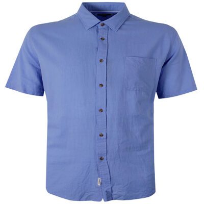 GAZMAN WASHED LINEN BLEND S/S SHIRT-shirts casual & business-KINGSIZE BIG & TALL