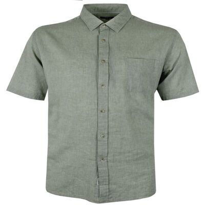 GAZMAN WASHED LINEN BLEND S/S SHIRT-shirts casual & business-KINGSIZE BIG & TALL