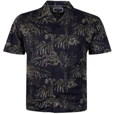 GAZMAN GREEN PALM S/S SHIRT-shirts casual & business-KINGSIZE BIG & TALL