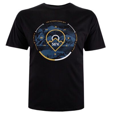 NORTH 56° MOUNTAIN COMPASS T-SHIRT-tshirts & tank tops-KINGSIZE BIG & TALL