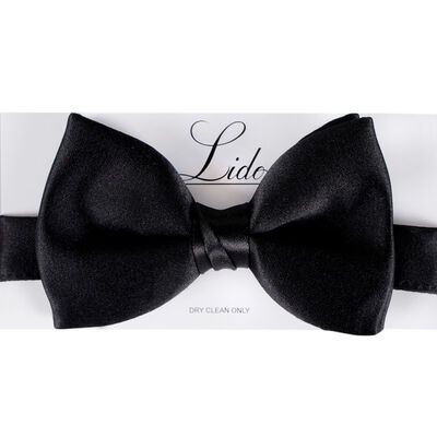 LIDO BLACK ADJUSTABLE BOW TIE-accessories-KINGSIZE BIG & TALL