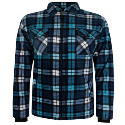 RITE MATE SHERPA LINED CHECK JACKET-jackets-KINGSIZE BIG & TALL