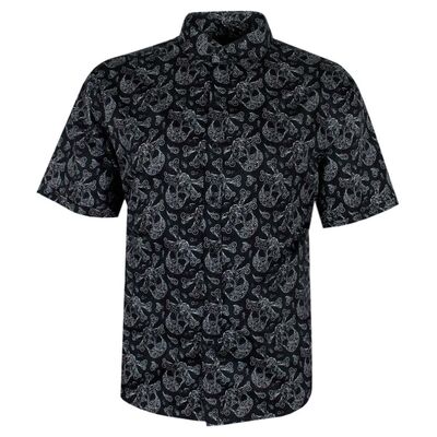 KAM DETAILED SKULL S/S SHIRT-shirts casual & business-KINGSIZE BIG & TALL