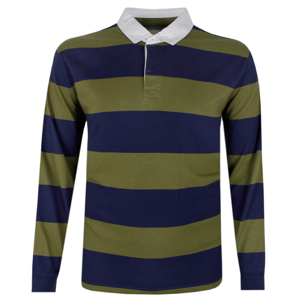 GAZMAN BLOCK STRIPE RUGBY POLO