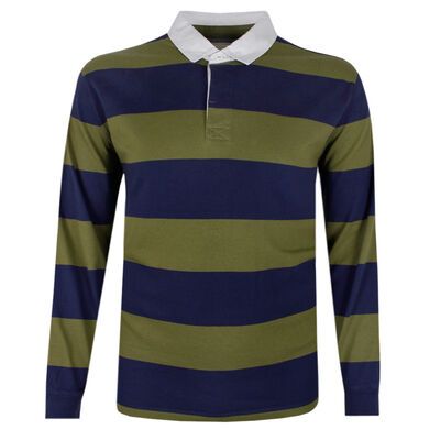 GAZMAN BLOCK STRIPE RUGBY POLO-new arrivals-KINGSIZE BIG & TALL