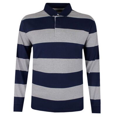 GAZMAN BLOCK STRIPE RUGBY POLO-new arrivals-KINGSIZE BIG & TALL